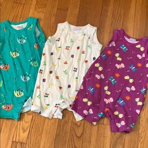 Three Hanna Andersson 2T tank rompers